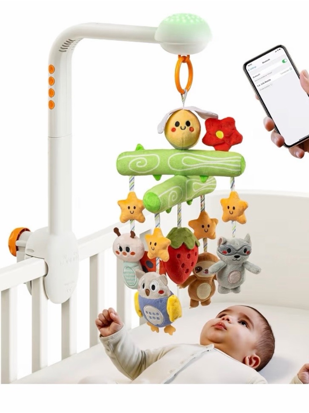 WiFi Crib Mobile with music and nightlight projector